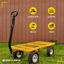 Gorilla Carts GOR1201B 1200-lb. Heavy-Duty Steel Utility Cart, 13