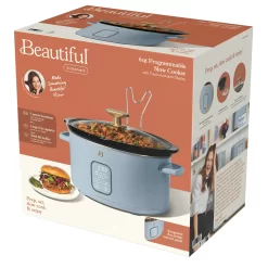 Beautiful 6 Qt Programmable Slow Cooker, Cornflower Blue by Drew Barrymore