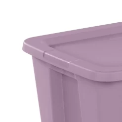 Sterilite 18 Gallon Tote Box Plastic Adult, Lilac Bloom, Set of 8