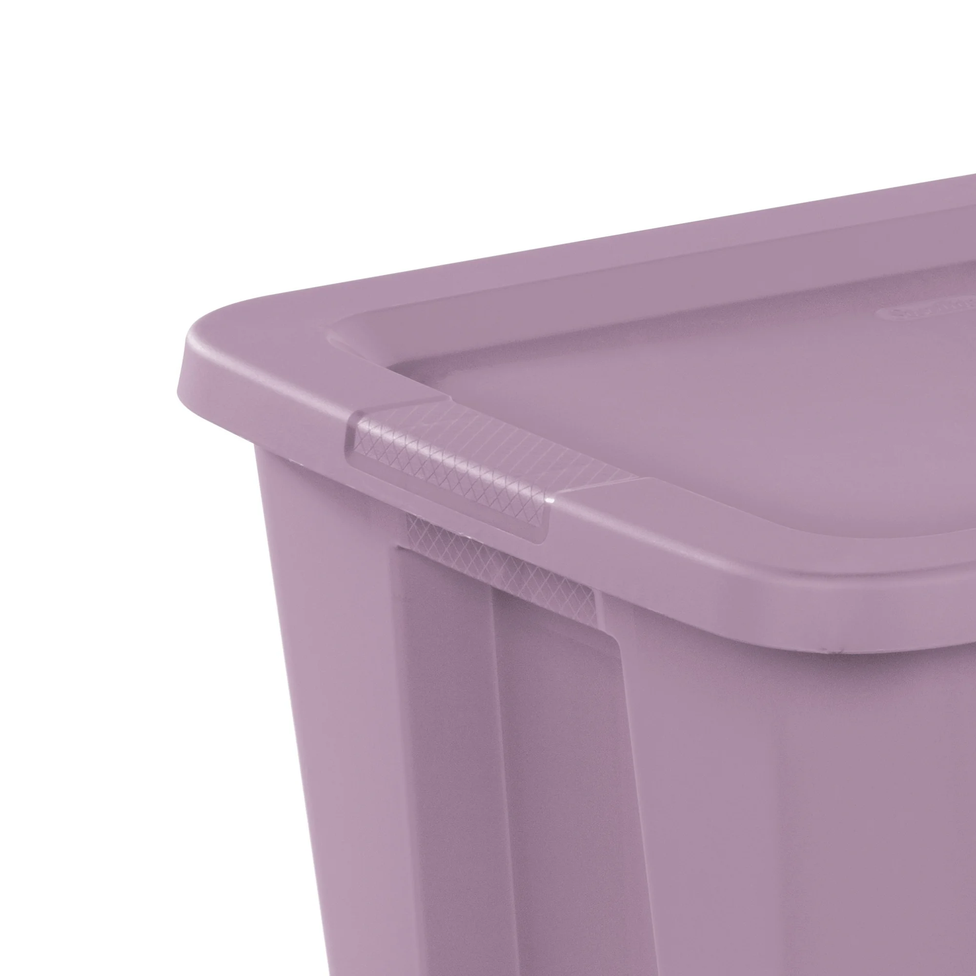 Sterilite 18 Gallon Tote Box Plastic Adult, Lilac Bloom, Set of 8