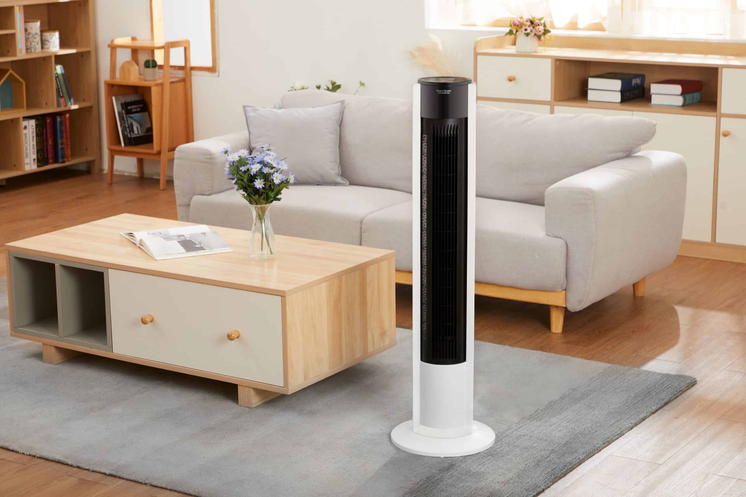Better Homes & Gardens 40" Tall, 3-Speed Tower Fan, Internal Oscillation, White, New, BHS2803696710WR