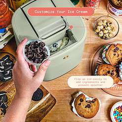 Beautiful 1.5 Qt Ice Cream Maker with Touch Activated Display, Sage Green by Drew Barrymore