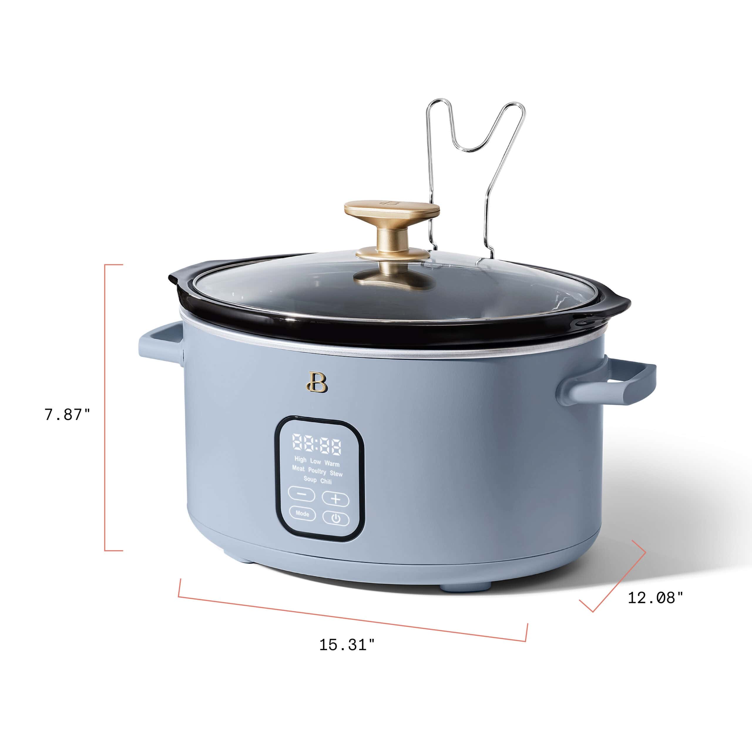 Beautiful 6 Qt Programmable Slow Cooker, Cornflower Blue by Drew Barrymore