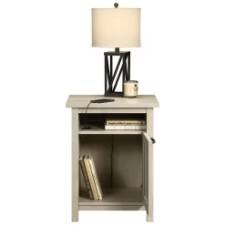 Better Homes & Gardens Modern Farmhouse USB Nightstand, Rustic White Finish