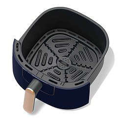 Beautiful 6 Qt Air Fryer with TurboCrisp Technology and Touch-Activated Display, Starry Night by Drew Barrymore, Blue