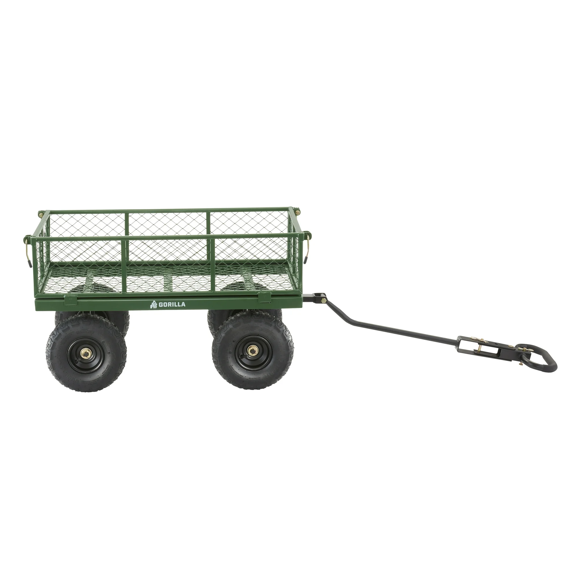 Gorilla Carts 400 lb. Capacity Steel Utility Garden Landscape Cart, 32 inch x 18 inch Steel Mesh Bed, 2 in 1 Convertible Handle