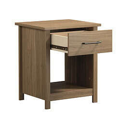 Mainstays Hillside Nightstand with Drawer, Walnut Finish