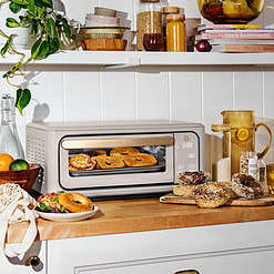 Beautiful Infrared Air Fry Toaster Oven, 9-Slice, 1800 W, Porcini Taupe by Drew Barrymore