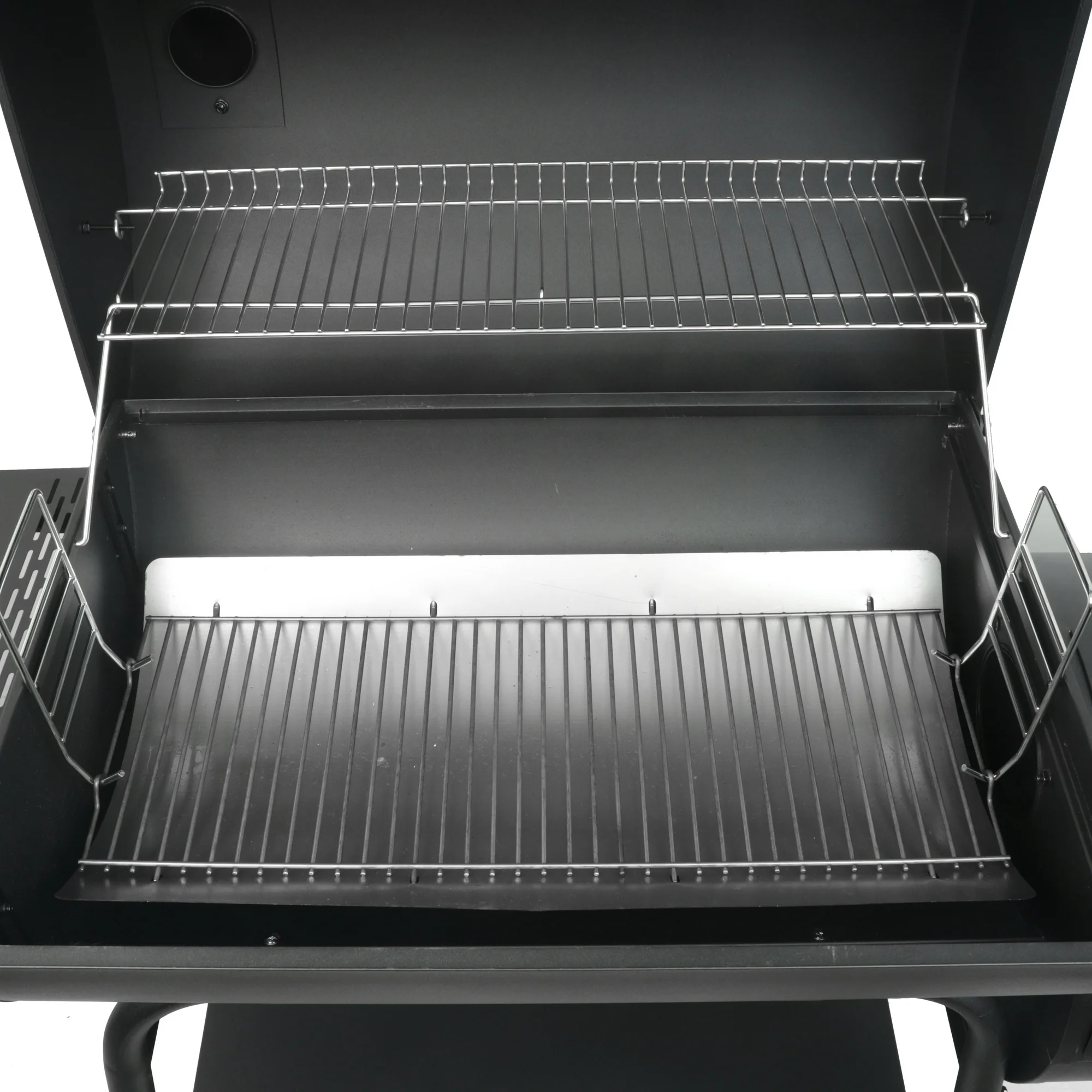 Expert Grill 28" Offset Steel Charcoal Smoker Grill with Side Firebox, Black, New - Image 2