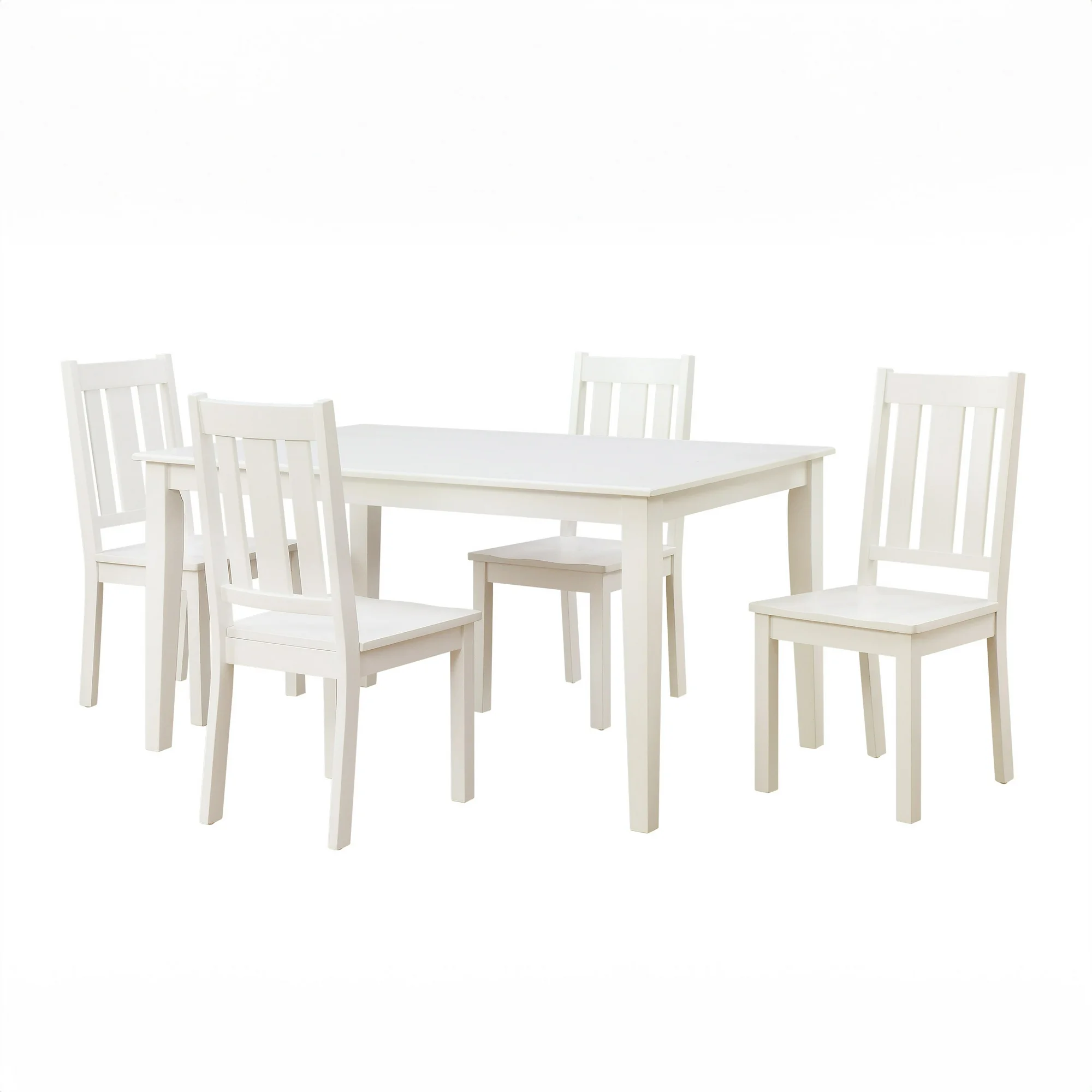 Better Homes & Gardens Bankston Wood Dining Chair, Set of 2, White, Indoor