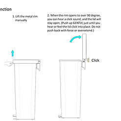 Better Homes & Gardens 11.9 Gallon Kitchen Trash Can, Plastic Step-On Kitchen Trash Can, Black