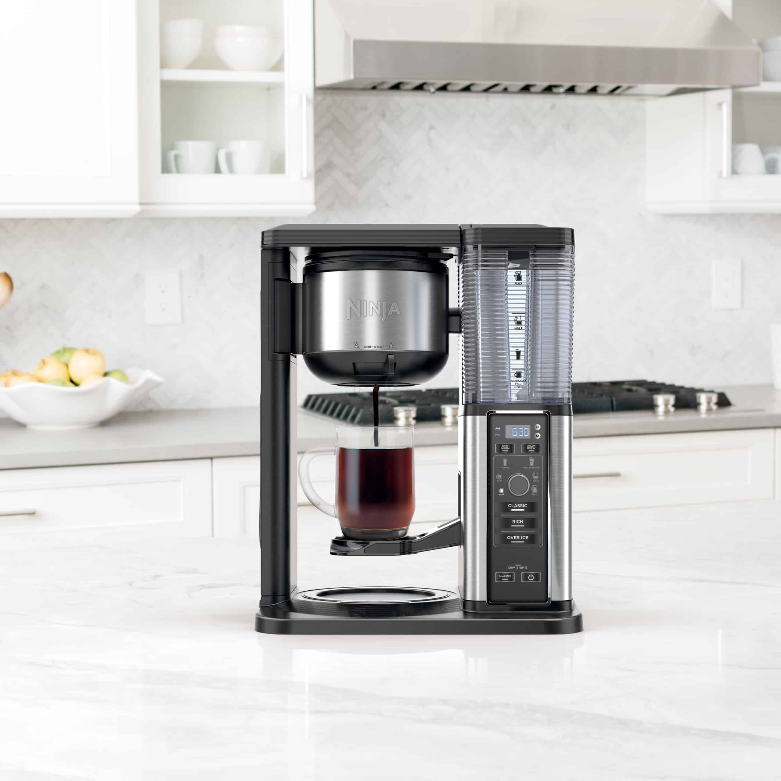 Ninja CM300 10 Cup Drip Coffee Maker, Hot & Iced Coffee, Stainless, Glass Carafe