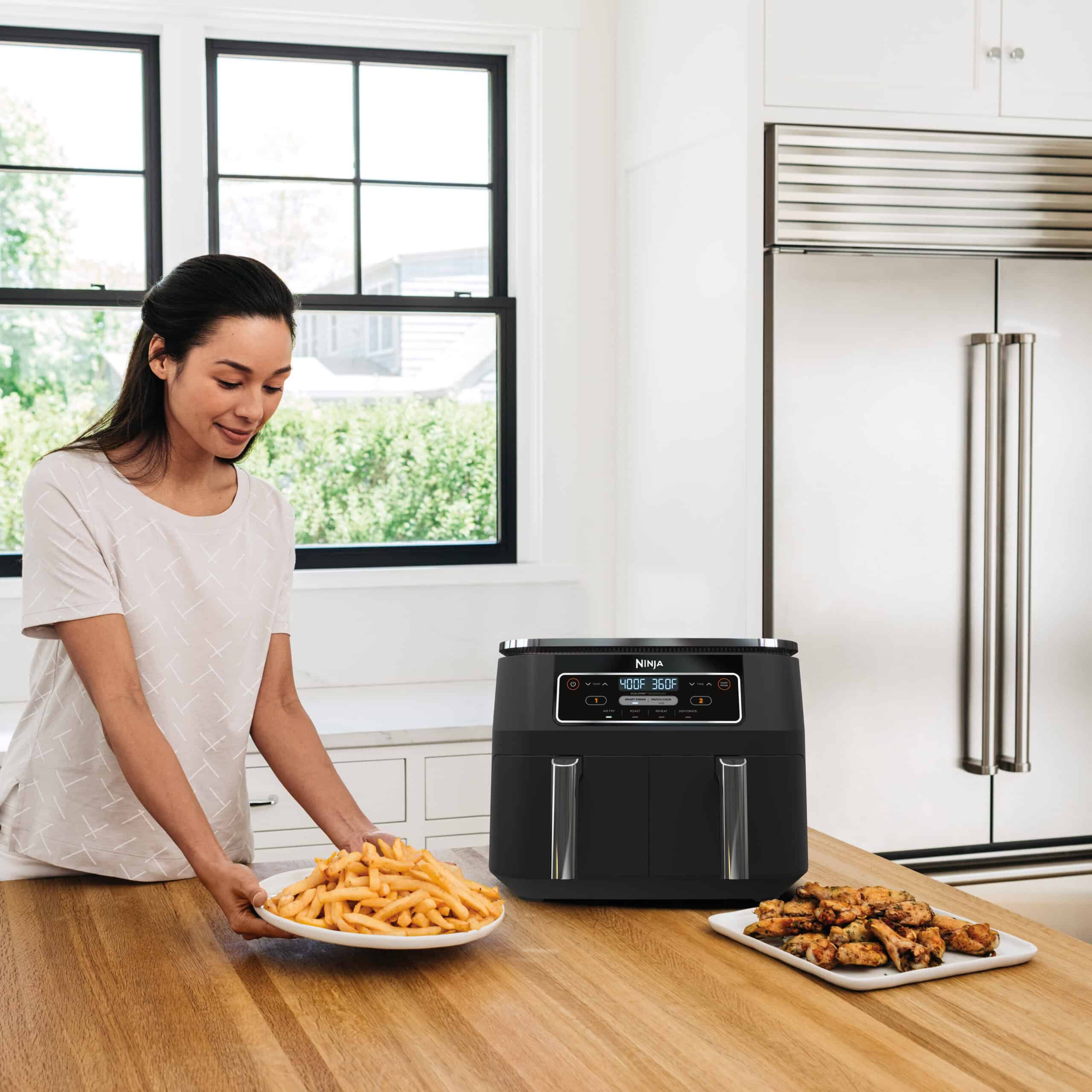 Ninja Foodi DZ100 4-in-1, 8-qt., 2-Basket Air Fryer with DualZone Technology