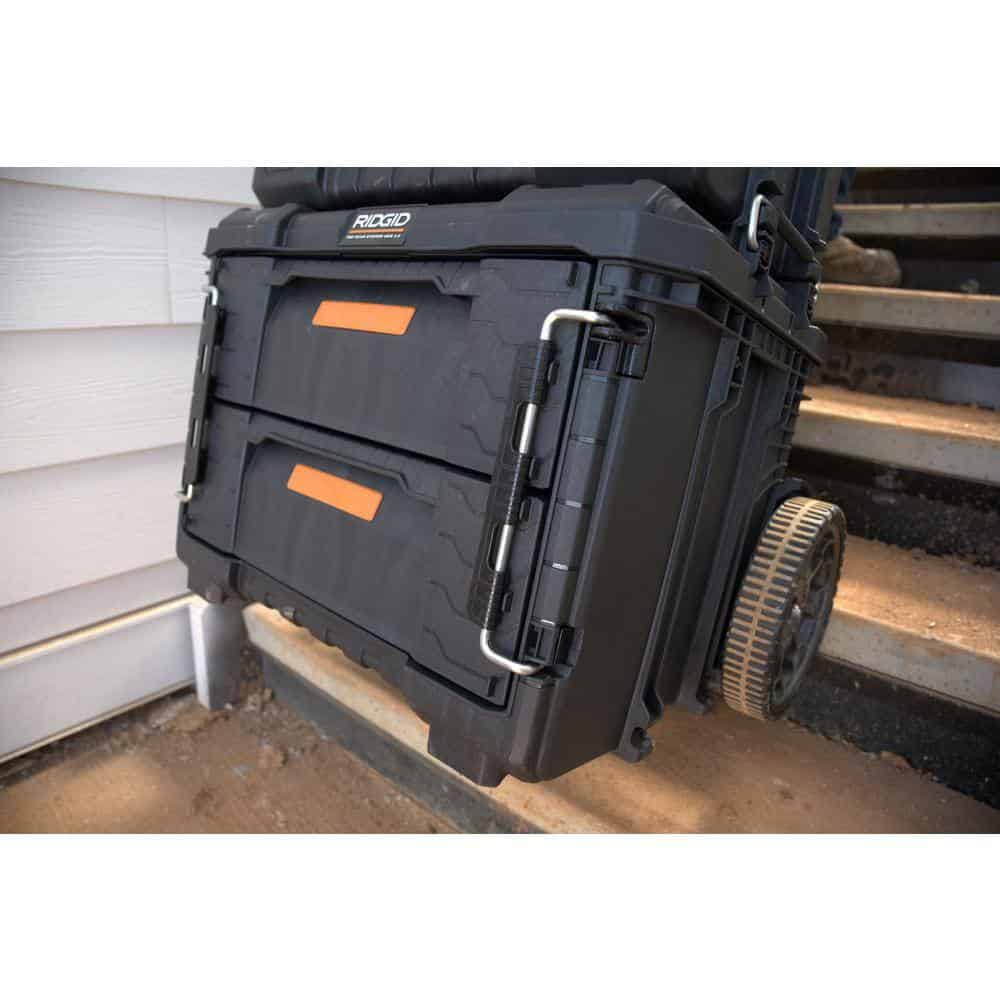RIDGID 257067 2.0 Pro Gear System 22 in. XL 2 Drawers Modular Tool Box Storage