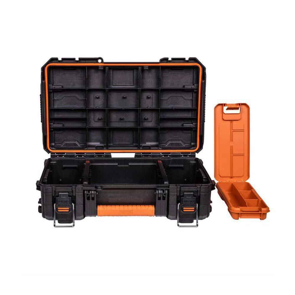 RIDGID 254065-254067-254069 Pro Gear System Gen 2.0 Stackable Rolling Tool Box , 22 in. Heavy Duty Tool Box, and Compact Tool Box