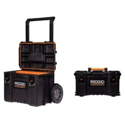 RIDGID 254065-254067 Pro Gear System Gen 2.0 Stackable Rolling Tool Box and 22 in. Heavy Duty Medium Tool Box