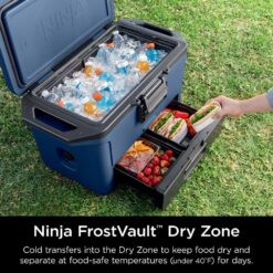 NINJA FrostVault 50- qt Hard Cooler with Dry Zone in Lakeshore Blue