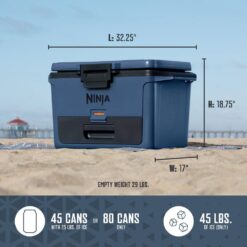 NINJA FrostVault 50- qt Hard Cooler with Dry Zone in Lakeshore Blue