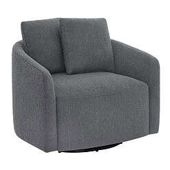 Beautiful Drew Kids Accent Chair by Drew Barrymore, Charcoal Bouclé Fabric