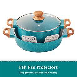 The Pioneer Woman Prairie Signature 14-Piece Cast Aluminum Cookware Set, Teal Speckle