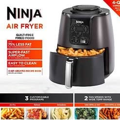 Ninja AF100WM 4QT Air Fryer, Black