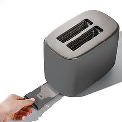 Beautiful 2 Slice Toaster with Touch-Activated Display, Oyster Gray by Drew Barrymore