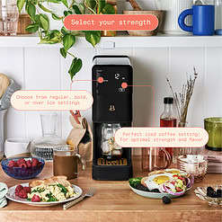 Beautiful Perfect Grind Programmable Single Serve Coffee Maker, Black Sesame by Drew Barrymore
