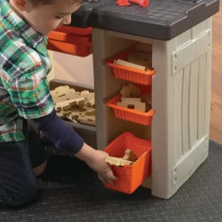 Step2 Handyman Plastic Toddler Workbench and Plastic Kid Tool Bench 30 plus piece Playset
