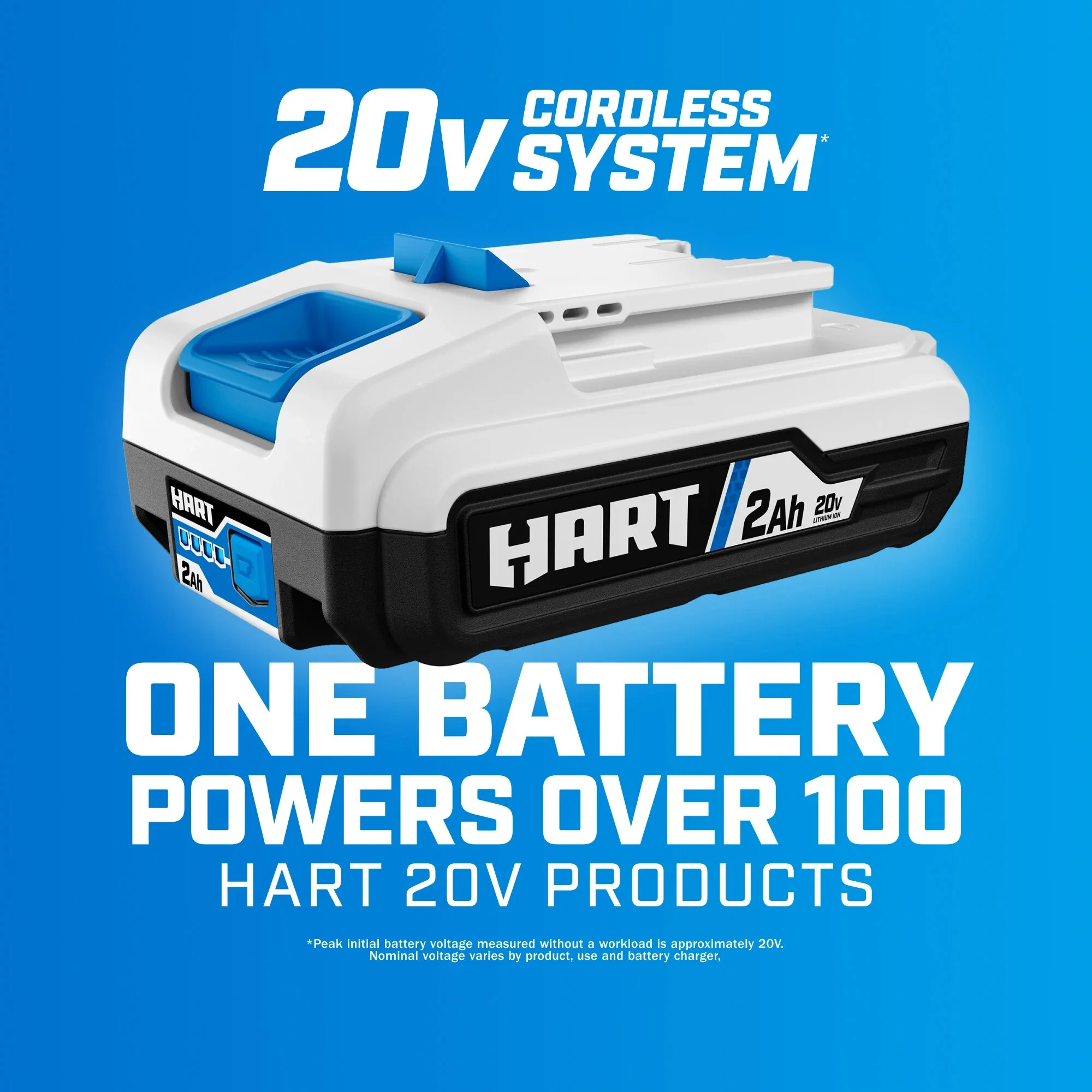 HART 20 Volt Cordless 18 inch Hedge Trimmer Kit, (1) 2.0Ah Lithium-Ion Battery