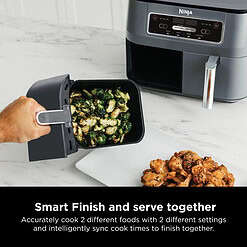 Ninja DZ100WM Foodi 4 in 1, 8 qt. 2-Basket Air Fryer with DualZone Technology, Air Fry, Roast & More, Black
