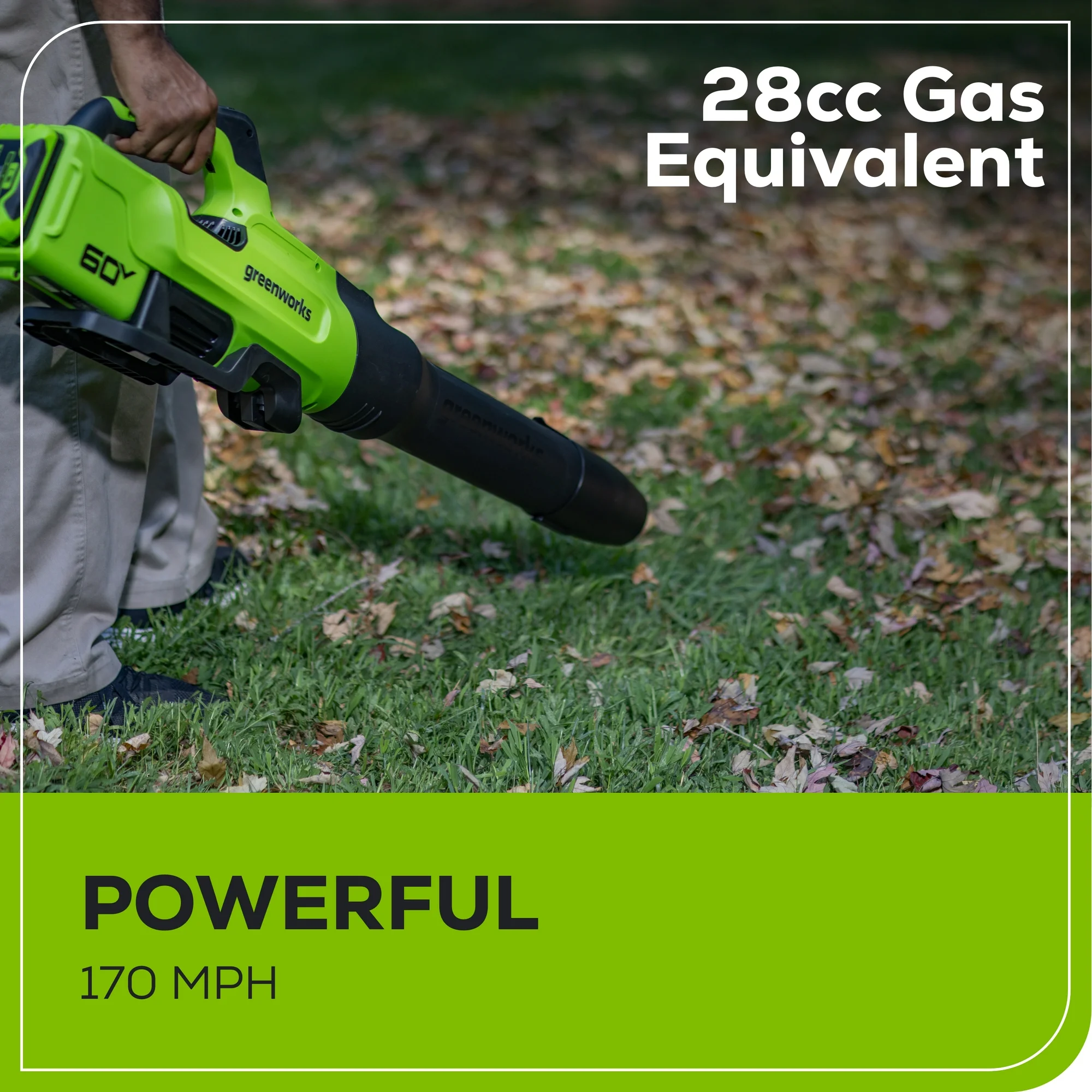 Greenworks 60V 16" String Trimmer & 630 CFM 170 MPH Blower Combo Kit with 2.5Ah Battery & 3 Amp Charger 1359802 - Image 8