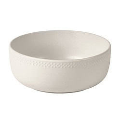 Beautiful Modern Dots Stoneware Dinnerware 12 Piece Set Oyster White by Drew Barrymore