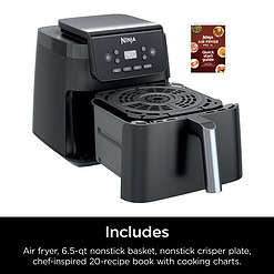 Ninja Air Fryer Pro XL 6.5-QT Basket Air Fryer, 4-in-1 Functionality, Max Crisp Technology, Nonstick, Black