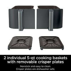 Ninja Foodi 6-in-1 10-qt. XL 2-Basket Air Fryer with DualZone Technology, DZ401