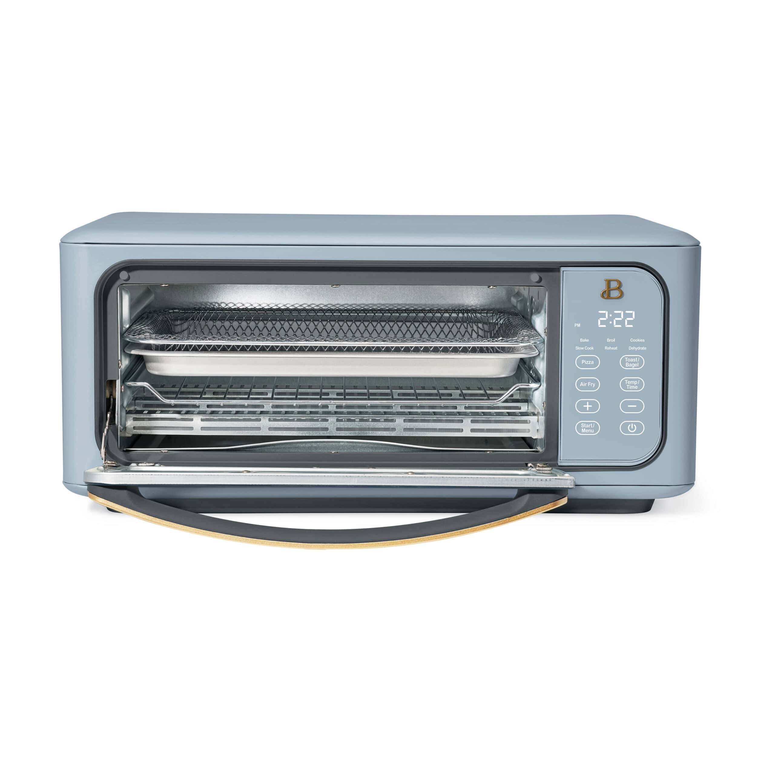 Beautiful Infrared Air Fry Toaster Oven, 9-Slice, 1800 W, Cornflower Blue by Drew Barrymore