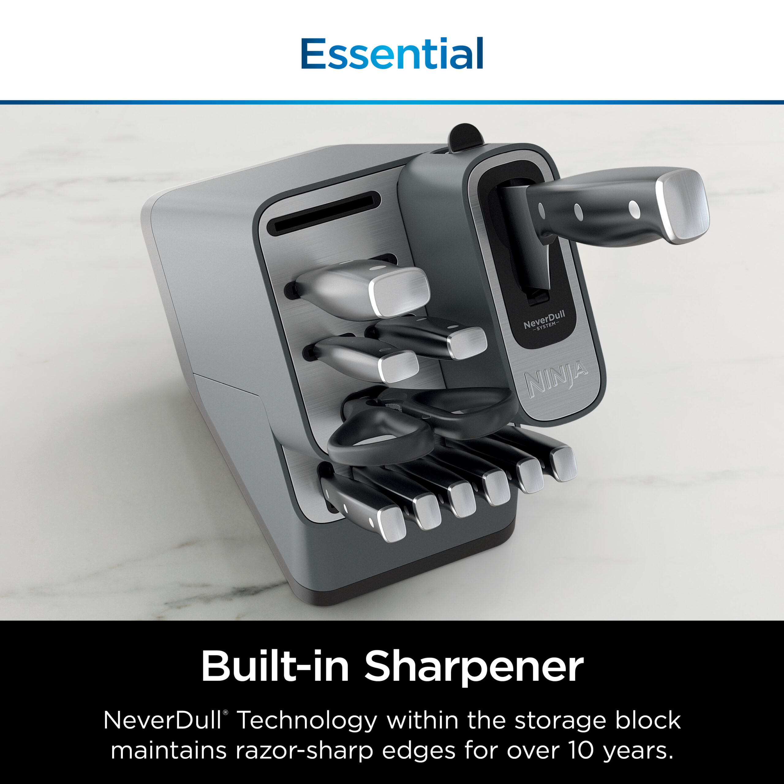 Ninja Foodi NeverDull 11-Piece Essential Knife System with Sharpener, K12011