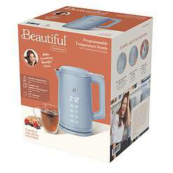 Beautiful 1.7-Liter Electric Kettle 1500 W with One-Touch Activation, Cornflower Blue by Drew Barrymore