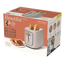 Beautiful 2 Slice Toaster with Touch-Activated Display, Porcini Taupe by Drew Barrymore