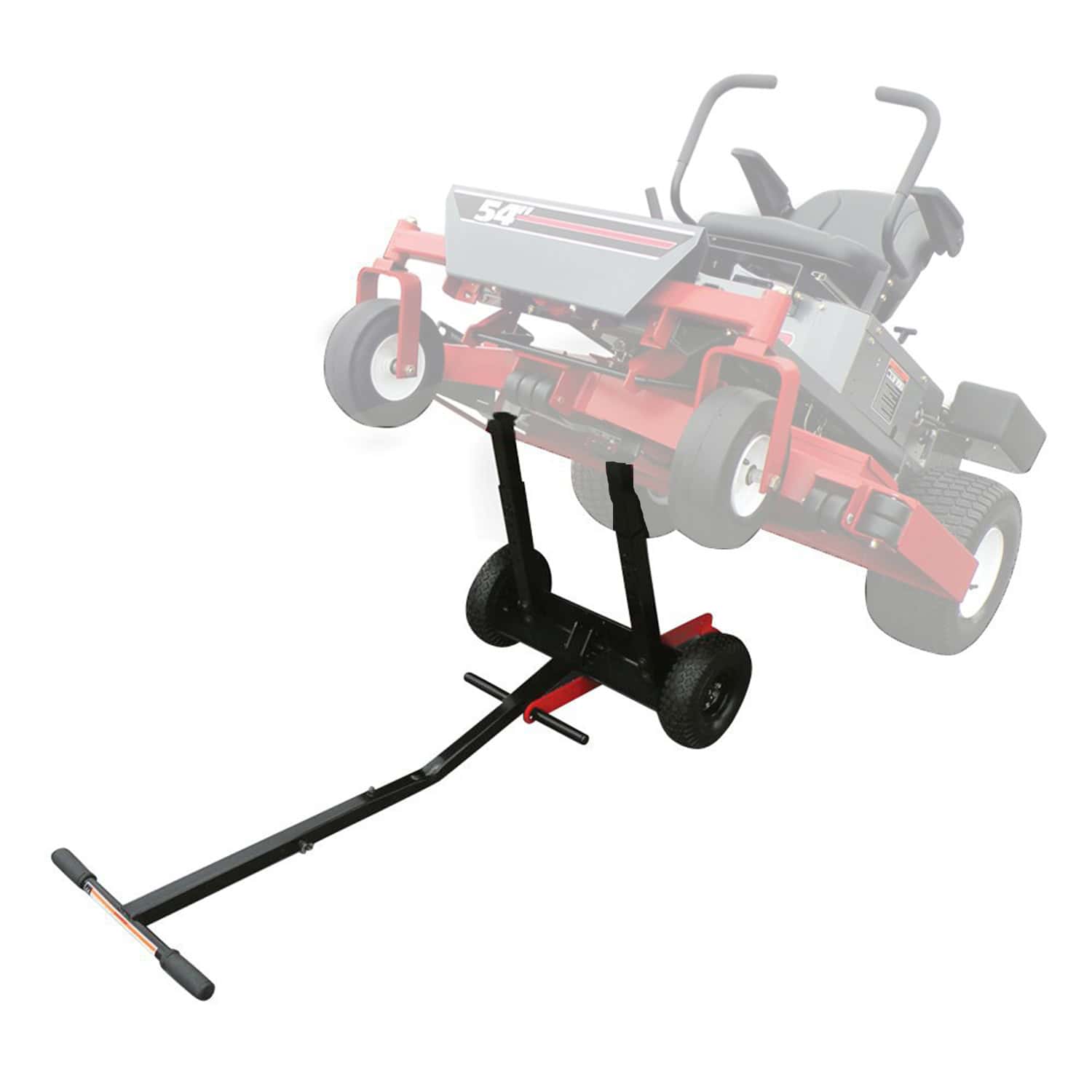 Ohio Steel Zero Turn Lawn Mower Tractor Lift for Maintenance, Black/Red