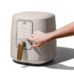 Beautiful 6 Qt Air Fryer with TurboCrisp Technology and Touch-Activated Display, Porcini Taupe by Drew Barrymore