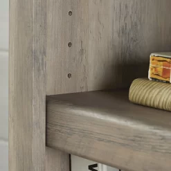 Better Homes & Gardens Glendale 5 Shelf Bookcase with Doors, Rustic Gray Finish