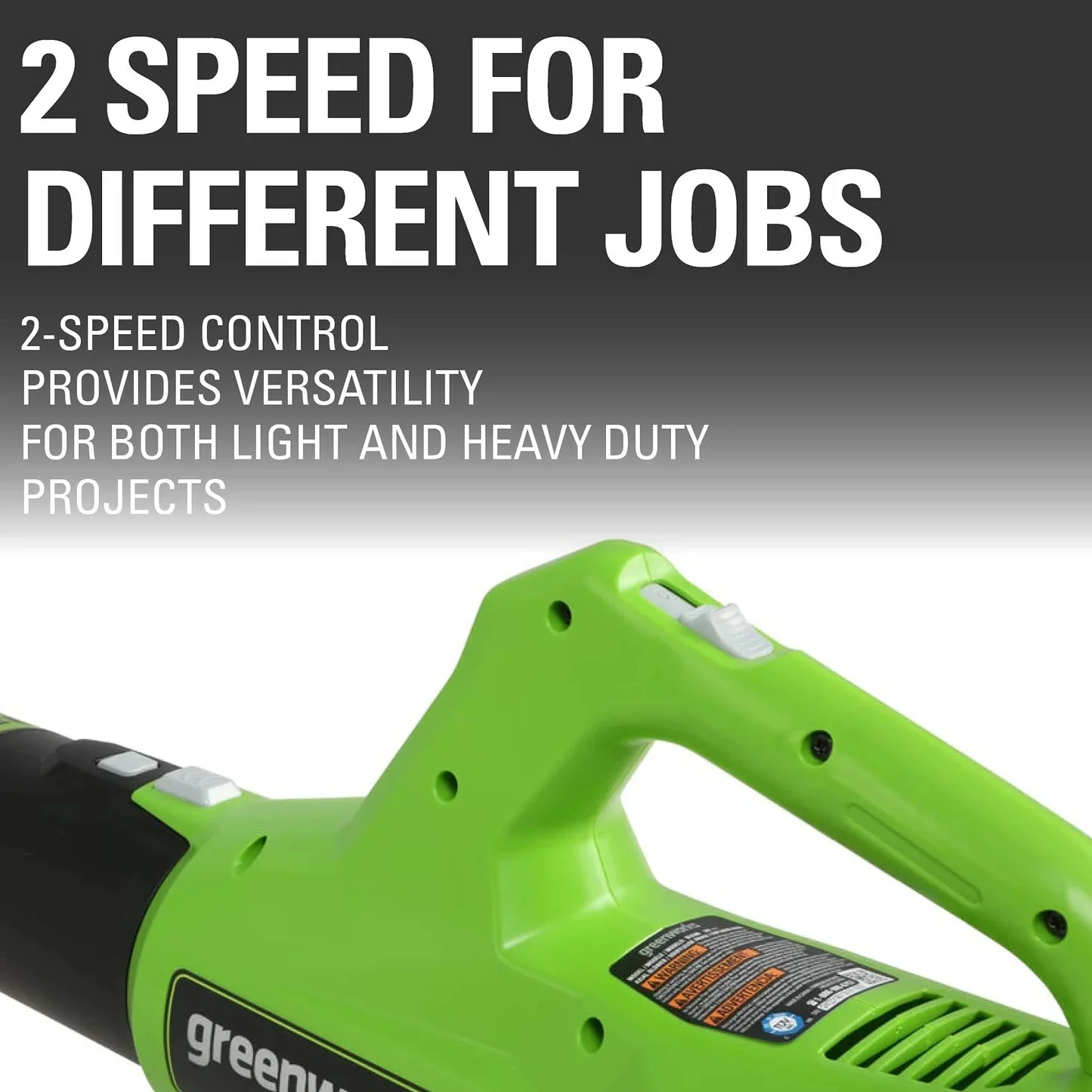 Greenworks 24V Cordless Axial Blower (90 Mph / 320 Cfm) with 2Ah USB Battery & Charger 2415702 - Image 7