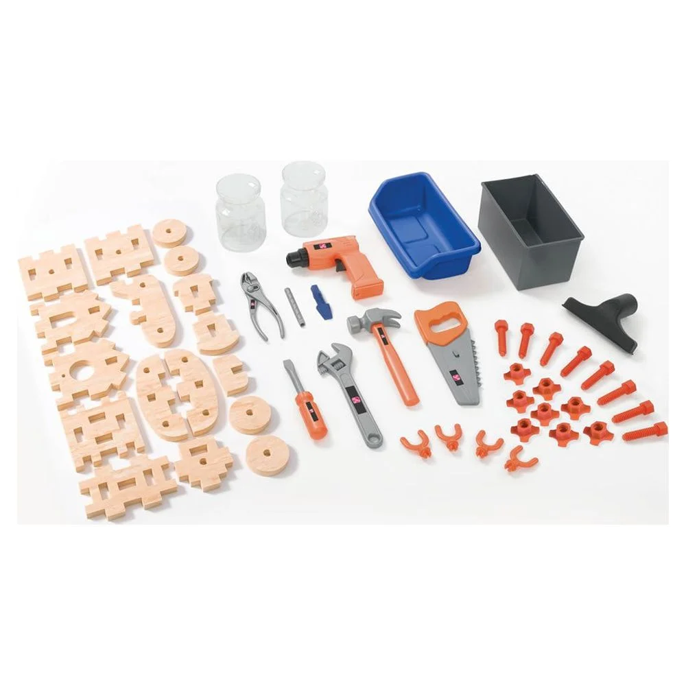 Step2 Deluxe Workshop Plastic Kid Tool Bench 50 piece Playset