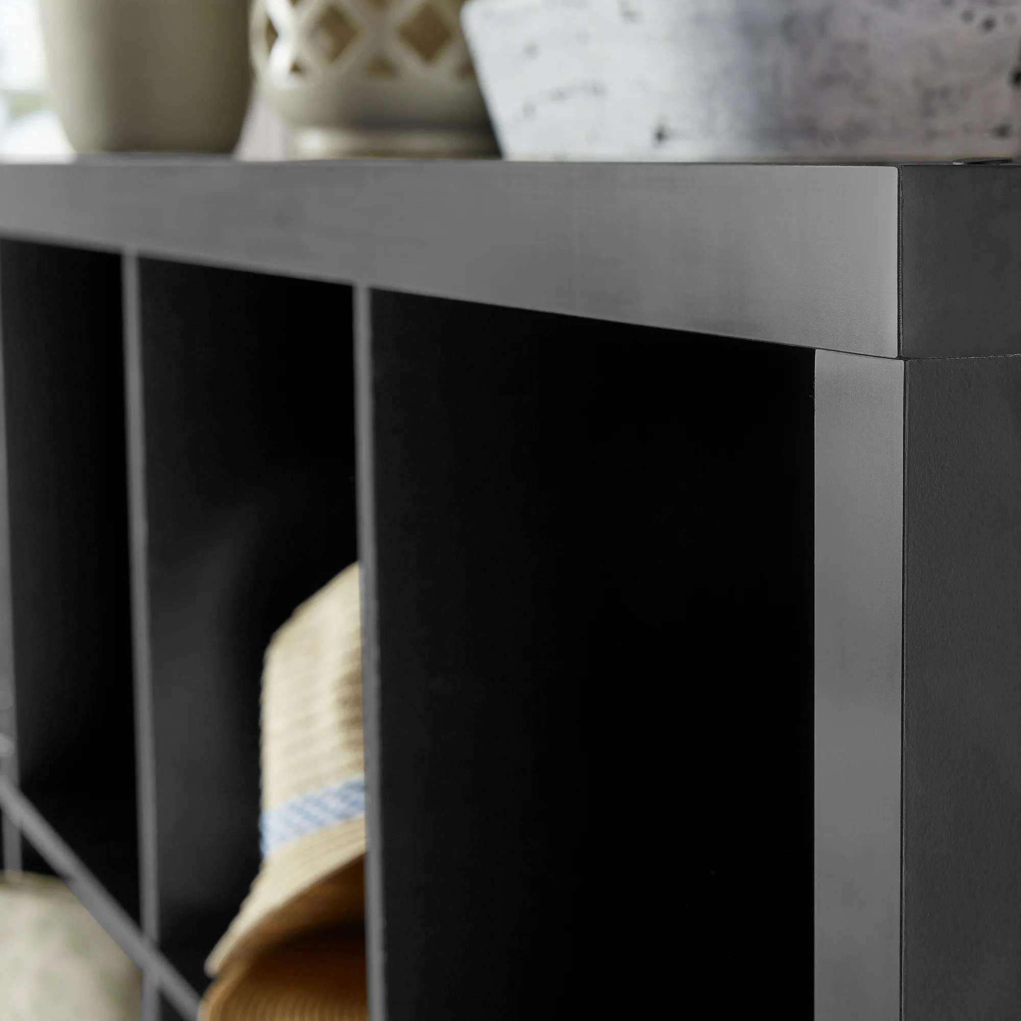 Better Homes & Gardens 6-Cube Storage Organizer, Solid Black