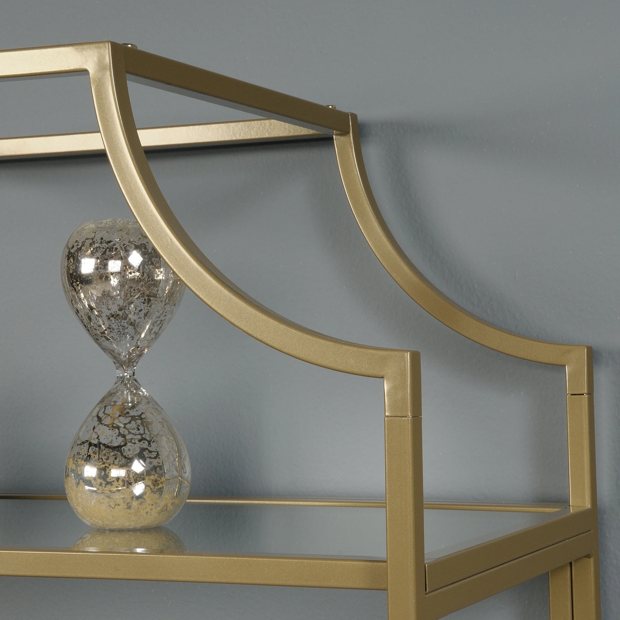 Better Homes & Gardens 71" Nola 5 Shelf Etagere Bookcase, Gold Finish