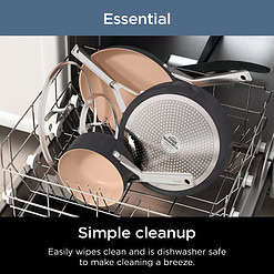 Ninja CW89012 Extended Life Essential Ceramic 12-Piece Cookware Set, PFOA/PFAS Free