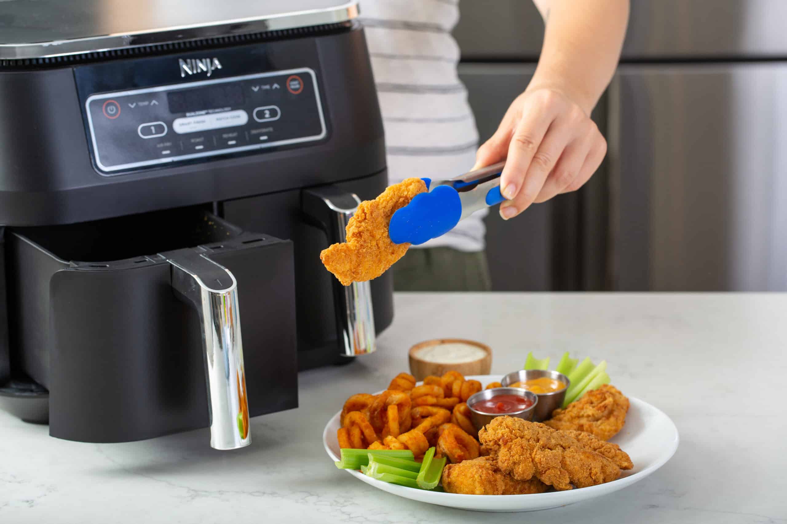 Ninja Foodi DZ100 4-in-1, 8-qt., 2-Basket Air Fryer with DualZone Technology