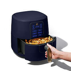 Beautiful 6 Qt Air Fryer with TurboCrisp Technology and Touch-Activated Display, Starry Night by Drew Barrymore, Blue