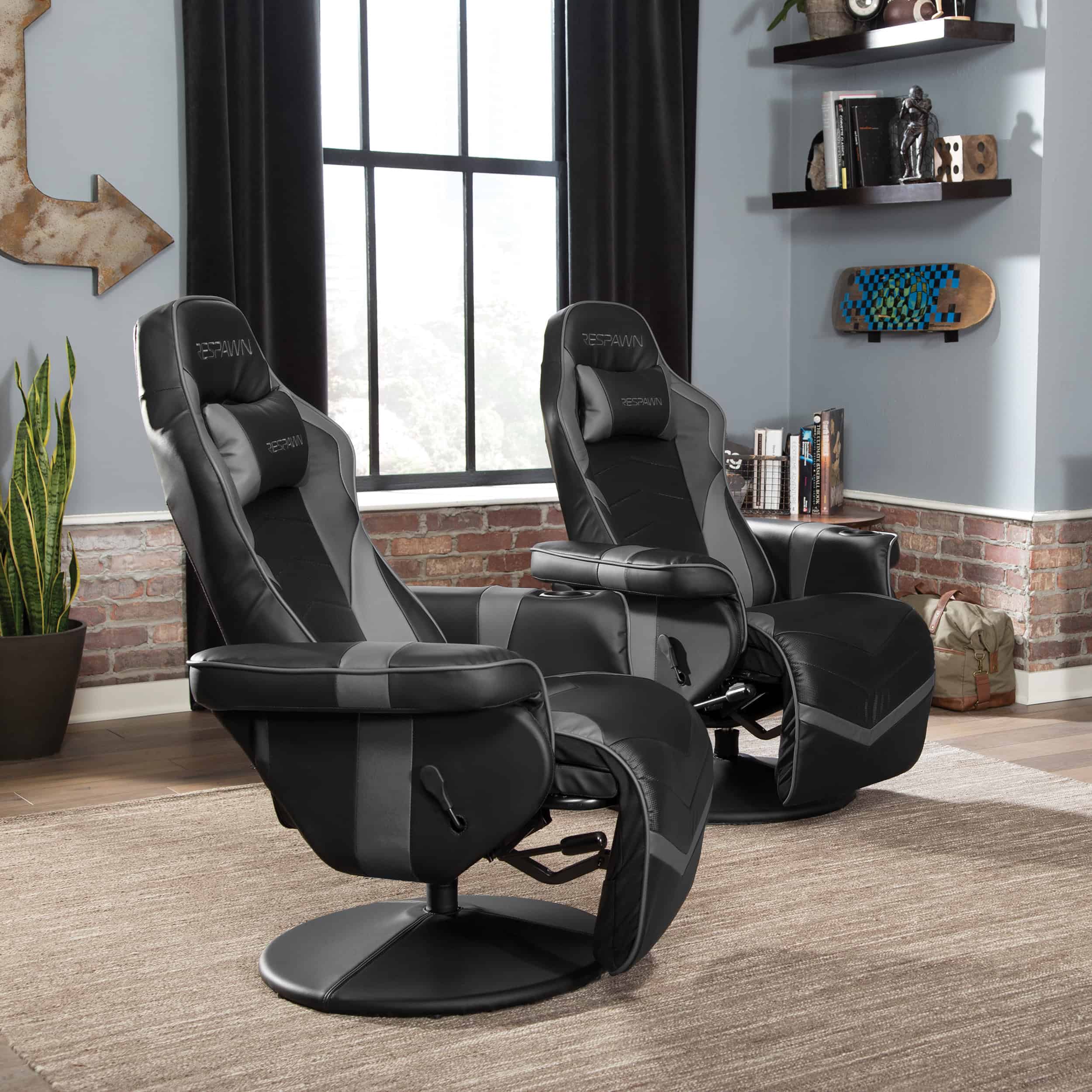 RESPAWN 900 Gaming Recliner - Reclining Gaming Chair with Footrest, Gaming Chair Recliner, Gray