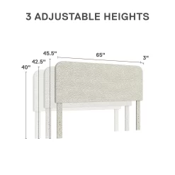 Better Homes & Gardens Juliet Full/Queen Boucle Headboard, Ivory
